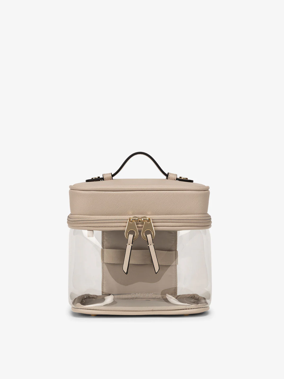 Clear Train Case with Top Compartment - Image 17
