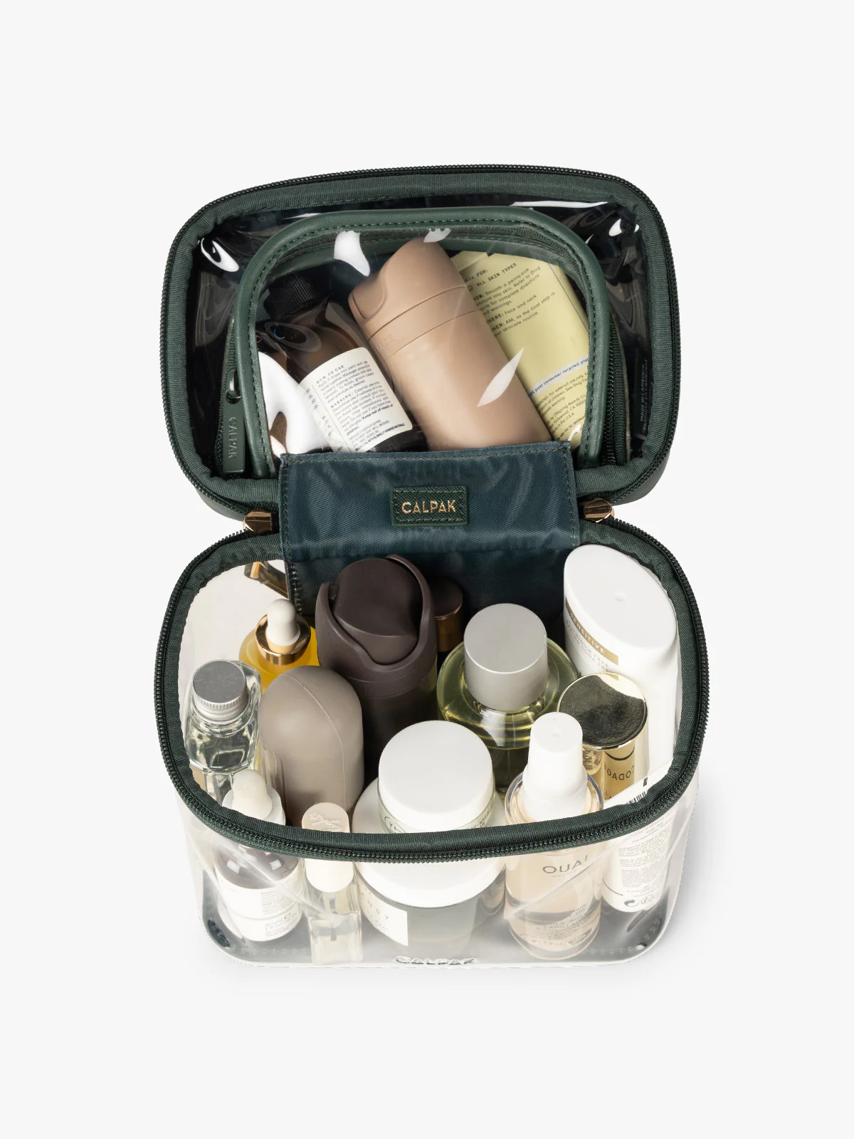 Clear Train Case with Top Compartment - Image 54