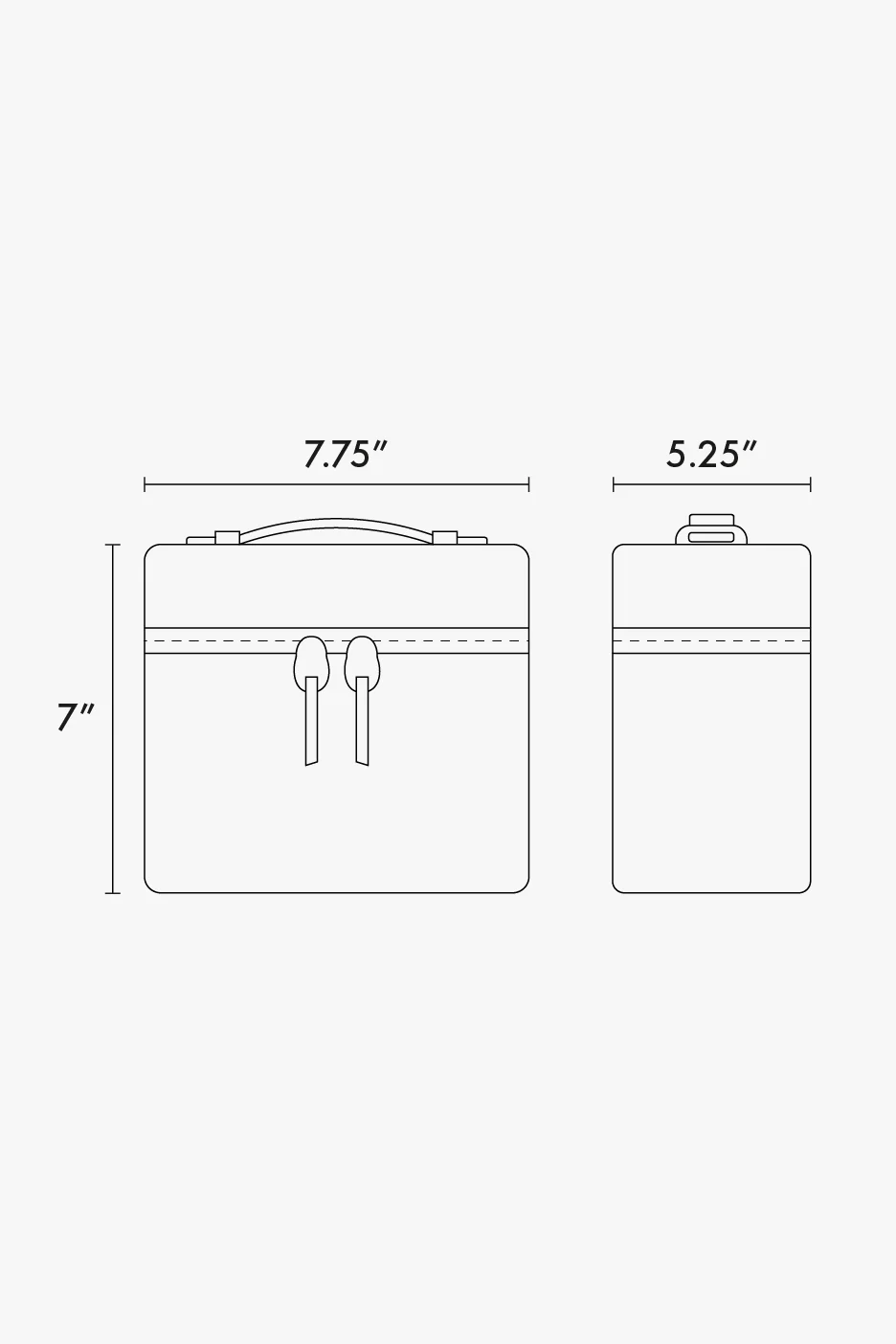 Clear Train Case with Top Compartment - Image 75