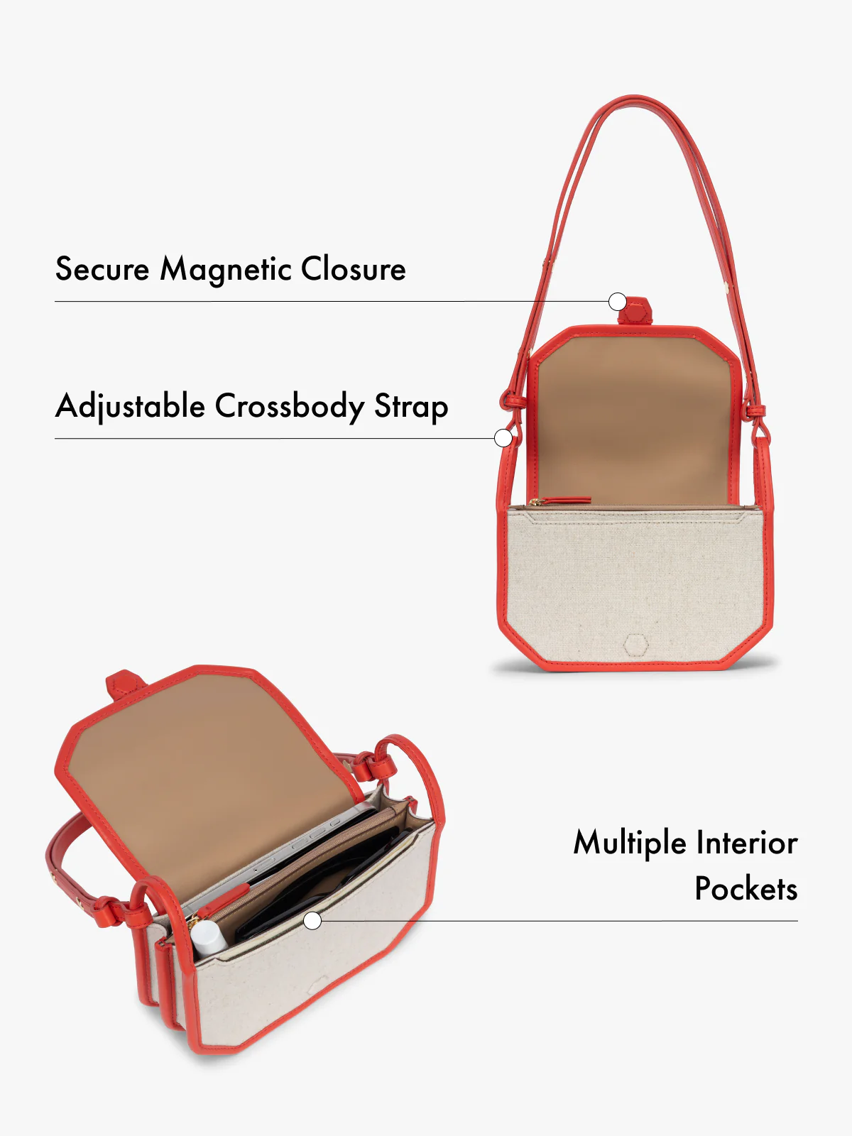 Colette Canvas Crossbody Wallet Bag - Image 23